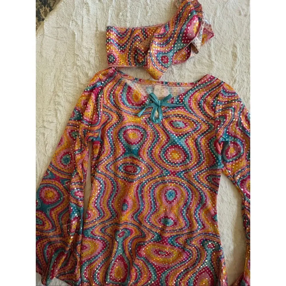 Party City Groovy Disco Diva Costume Girls Size Medium